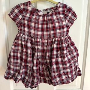 Baby Baby short sleeve plaid infant dress 6-12m